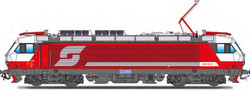Jagerndorfer OBB Rh1822.001 Electric Locomotive VI JC25850 HO Gauge