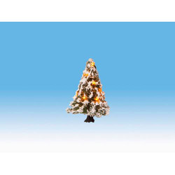 NOCH Christmas Illuminated Tree w/ 10 LEDs 5cm HO Gauge Scenics 22110