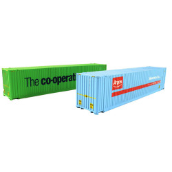 Dapol 45ft Curtainside Container Pack (2) Argos/Co-operative DA4F-028-001 OO Scale