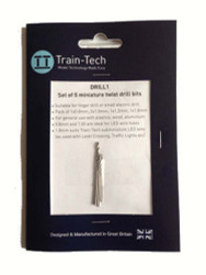 Train Tech Miniature Drill Bit Set N/HO/OO Gauge TTDRILL1