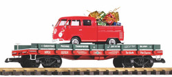 Piko Christmas Flat Wagon w/VW Kombi Van PK38776 G Gauge