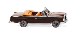 Wiking MB 280 SE Cabriolet Chocolate Brown 1967-71 HO Gauge Diecast Vehicle WK015302