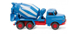 Wiking MAN Concrete Mixer Blue/White 1969-94 HO Gauge Diecast Vehicle WK068208