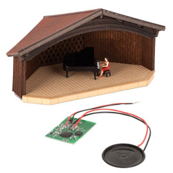 Noch Open Air Piano Concert Laser Cut Kit with Microsound HO Gauge 66827