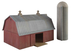 Walthers Cornerstone Meadowhead Barn & Silo Building Kit N Gauge WH933-3892