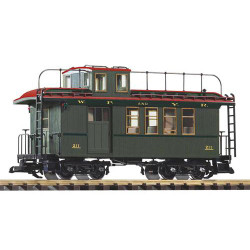 PIKO WP&YR Wood Drovers Caboose 211 w/ Lit Markers G Gauge 38634
