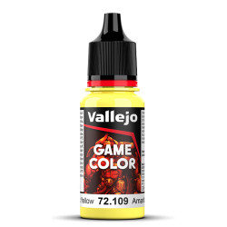 Vallejo Game Colour Toxic Yellow Paint 17ml Dropper Bottle 72109
