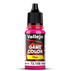 Vallejo Game Colour Fluorescent Magenta Paint 17ml Dropper Bottle 72158