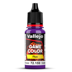 Vallejo Game Colour Fluorescent Violet Paint 17ml Dropper Bottle 72159