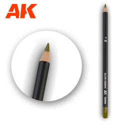 AK Interactive 10006 Olive Green - Weathering Watercolor Pencil