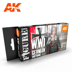 AK Interactive 11629 WWI German Uniforms 3G Acrylic 6-Paint Set