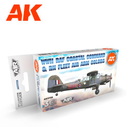 AK Interactive 11728 WWII RAF Coastal Command & RNFAA 3G Acrylic 6-Paint Set