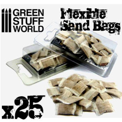 Green Stuff World Flexible Sandbags x25 Model Diorama 1:35 Accessory