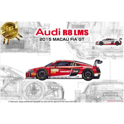 NUNU Audi R8 LMS 2015 Macau FIA GT Car 1:24 Plastic Model Kit 24024