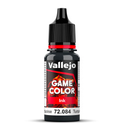 Vallejo Game Colour Dark Turquoise Ink Paint 17ml Dropper Bottle 72084