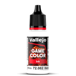 Vallejo Game Colour White Ink Paint 17ml Dropper Bottle 72082