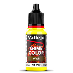 Vallejo Game Colour Yellow Wash Paint 18ml Dropper Bottle 73208