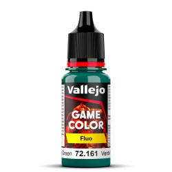 Vallejo Game Colour Fluorescent Cold Green Paint 18ml Dropper Bottle 72161