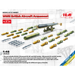 ICM 48407 WWII British Aircraft Armament Bombs 1:48 Model Kit