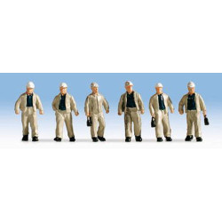 NOCH Miners (6) Figure Set HO Gauge Scenics 15042