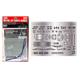 Nunu 24019E Etching Detail Parts: Honda Civic EF9 for 24021 Model Kit