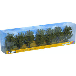 NOCH Deciduous (7) Classic Economy Trees 8cm HO Gauge Scenics 25088