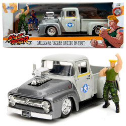 JADA Street Fighter 1956 Ford F-100 & Guile Figure 1:24 Diecast Car 253255057SSU