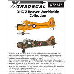 Xtradecal 72345 de Havilland DHC-2 Beaver Worldwide 1:72 Model Kit Decals
