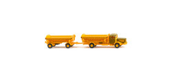 Wiking Bussing 8000 Tipper Truck w/Trailer Traffic Yellow 1950-56 HO WK067506