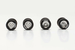 Herpa Chrome Wheel/Axle Set with Fulda Tyres (7) HO Gauge HA054324