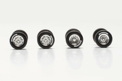 Herpa Chrome Wheel/Axle Set with Bridgestone Tyres (7) HO Gauge HA054317
