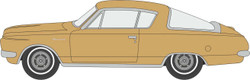 Oxford Diecast 1965 Plymouth Barracuda Gold HO Gauge 87PB65001