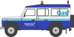 Oxford Diecast Land Rover Defender LWB St. Wagon British Gas OO Gauge 76DEF019