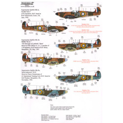 Xtradecal Pt 1 Decals For Kotare Spitfire Mk.I/Mk.IIa 1:32 Model Kit Decals