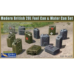 Gecko Modern British 20L Fuel Can & Water Can Set 1:35 Model Kit 35GM0079