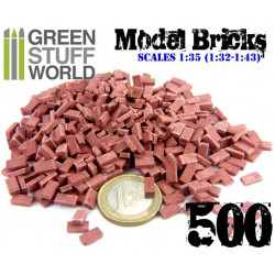 Green Stuff World Model Bricks x500 Red 9206