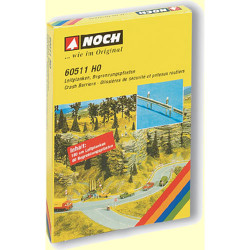 NOCH Crash Barriers and Posts (60) 100cm HO Gauge Scenics 60511