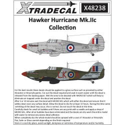 Xtradecal 48238 Hawker Hurricane Mk.IIc Collection 1:48 Model Kit Decal Set
