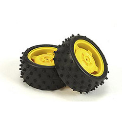 Tamiya Super Fighter G/Holiday Buggy/DT02, 9400239/19400239 Rear Tires & Wheels