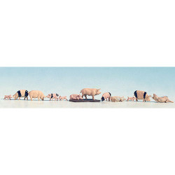 NOCH Pigs (12) Figure Set HO Gauge Scenics 15712
