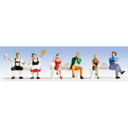 NOCH Seated People (6) Figure Set HO Gauge Scenics 15536