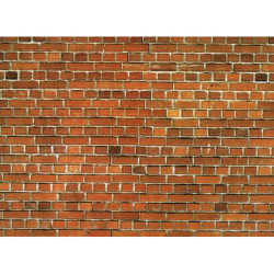 NOCH Red Brick Wall Card 64x15cm HO Gauge Scenics 57730