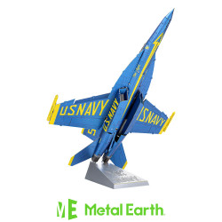 Metal Earth Premium Series: Blue Angels F/A -18 Super Hornet Etched Metal Model Kit ICX212