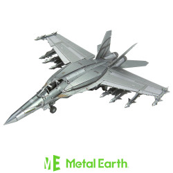 Metal Earth Boeing F/A-18 Super Hornet Plane Etched Metal Model Kit MMS459