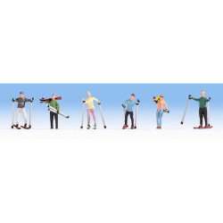 NOCH Skiers (6) Figure Set HO Gauge Scenics 15827
