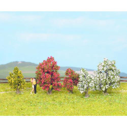NOCH Bushes in Blossom (5) Classic Trees 3-4cm HO Gauge Scenics 25420