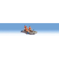 NOCH White Water Raft w/ Figures HO Gauge Scenics 16818