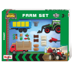 Maisto Mini Working Machines Farm Set - Fendt Tractor Toys M12564F