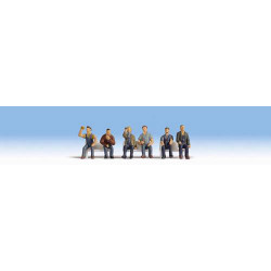 NOCH Seated Workers (6) Figure Set HO Gauge Scenics 15278