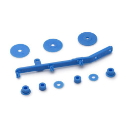 SLOT.IT Tensioner/Flanges/Spacers for 4WD System Cyan SICH98C